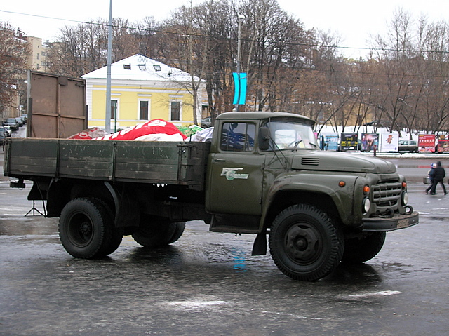 Hier worden de oude trucks nog gewoon gebruikt