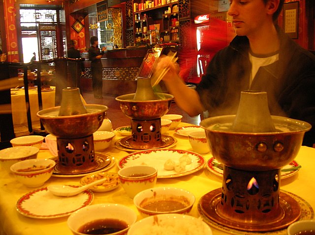 Marc aan het 'Hotpotten'