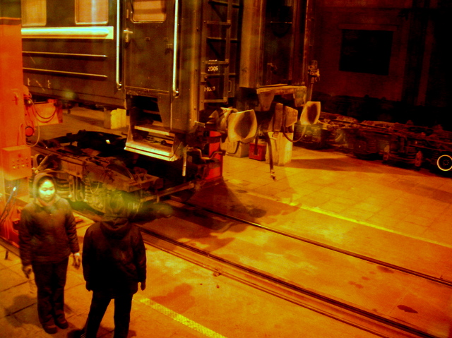 Het vervangen van de wielstellen voor het mongoolse spoor