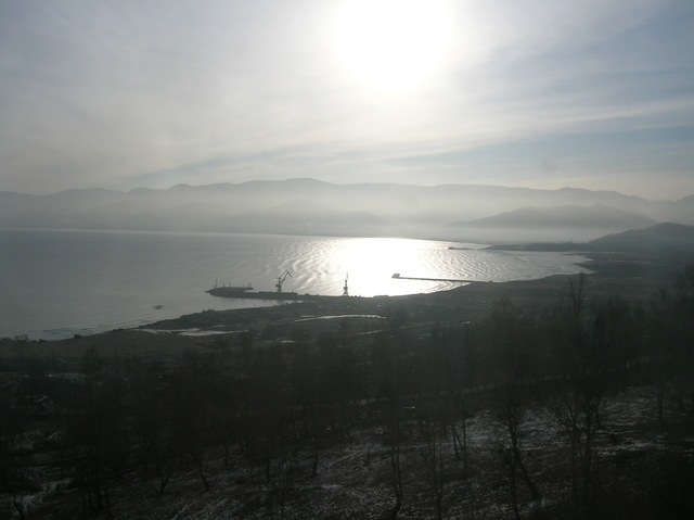 Een haventje aan het baikal meer